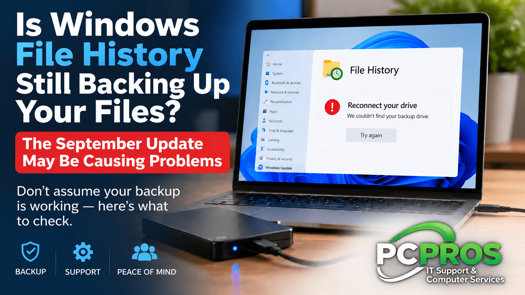 Windows File History Not Backing Up? The September 2026 Update May Be the Cause